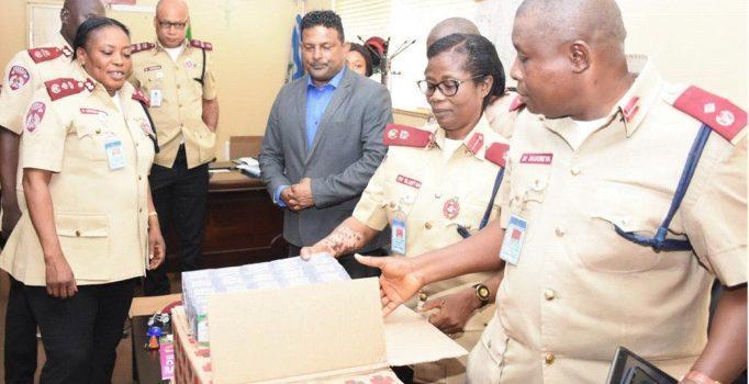 Donation Of Medical Items By The Zonal Sales Manager Of Clarion Medical Ltd. To FRSC